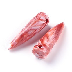 Помидор Акриловые шарики Gemstone имитация, зубообразный, помидор, 33~33.5x9.5 мм, Отверстие : 2.1 мм , около 290 шт / 500 г