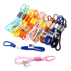 (52) Непрозрачная лаванда 16 шт. 8 цвета плетеный нейлоновый ремешок, застежка из сплава для ремней для сумок, ключей и мобильных телефонов, разноцветные, 18.5~19 см, 2 шт / цвет