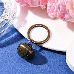 Античная Бронза Железо колокол подвесные украшения, с кольцами для ключей из сплава, античная бронза, 46.5 мм