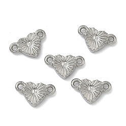 Нержавеющая Сталь Цвет 304 подвески-сердечки из текстурированной нержавеющей стали, не тускнеет, цвет нержавеющей стали, 5.5x8.5x1.5 мм, отверстие : 0.8 мм