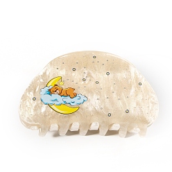 Мокасин Акриловые коготь заколки, аксессуары для волос для женщин и девочек, мокасин, 82x45x36 мм