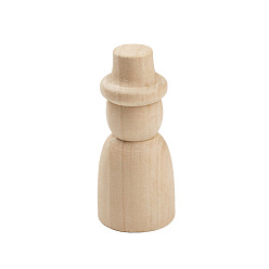 Цвет Древесины Незавершенная пустая скульптура деревянной куклы, для детей поделки с ручной росписью своими руками, деревесиные, 65x29 мм