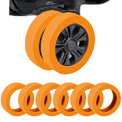 Оранжевый 18Силиконовые защитные чехлы для колес багажа, кольцо, оранжевые, 52x15 мм, внутренний диаметр: 38 мм