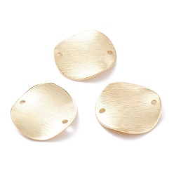 Настоящее золото 24K Соединители латунные звенья, долговечный, плоско-круглые, реальный 24 k позолоченный, 18x1 мм, отверстие : 1.4 мм