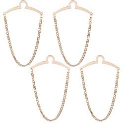 Золотой 4 шт. латунные подвесные цепи, булавки для воротника, зажимы для галстука, железные зажимы для кардигана для мужчин и женщин, золотые, 82 мм