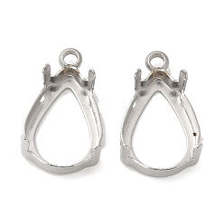 Teardrop 304 подвесные кабошоны из нержавеющей стали, слеза, лоток : 13x9 мм, 16.5x10x7 мм, отверстие : 1.8 мм