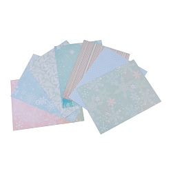 Snowflake Scrapbook Paper Pad, for DIY Album Scrapbook, Greeting Card, Background Paper, Snowflake Pattern, 200x150x0.1mm, 14sheets/set