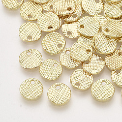 Light Gold Талисман из сплава, плоско-круглые, золотой свет, 7x1.5 мм, отверстие : 1 мм