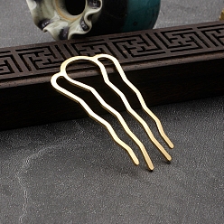 Light Gold Вилки железа волос, аксессуары для волос викингов для женщин, золотой свет, 65x35 мм