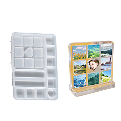 Rectangle Силиконовые формы для фоторамок своими руками, формы для литья смолы, инструменты для производства глиняных ремесел, прямоугольные, 235x185x16 мм