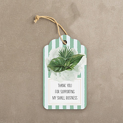Leaf Paper Hang Gift Tags, with Jute Twine, Thanksgiving Themed, Leaf Pattern, 7x4x0.03cm, Hole: 5mm, 50pcs/bag