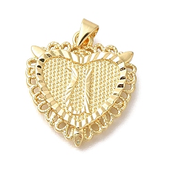 Letter U Стойки обшивки латунные подвески, без кадмия и без свинца, сердце с подвесками в виде буквы az, Буква U, 24x22x3 мм, отверстие : 5x3.5 мм