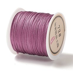 Old Rose 50 Yards Nylon Chinese Knot Cord, Nylon Jewelry Cord for Jewelry Making, Old Rose, 0.8mm