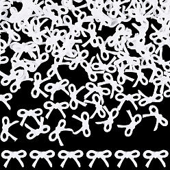 Белый Непрозрачные кабошоны из смолы, бантом, белые, 5x7.5x2 мм, 300 шт / комплект