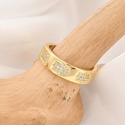 Настоящее золото 18K Кольца-манжеты из латуни с микро-паве и прозрачным циркониевым покрытием для женщин, долговечный, без кадмия и без свинца, хамса рука, реальный 18 k позолоченный, 6 мм, внутренний диаметр: регулируемый