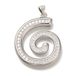 Платина Стойка металлическая латунная микропрофилированная кубическая циркония подвески, без кадмия и без свинца, долговечный, вихревые, платина, 32x26.5x3 мм, отверстие : 5x4 мм