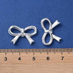 Серебро Сплавочные бусины, долговечный, бантом, серебряные, 14x21x3.5 мм, отверстие : 1.3 мм