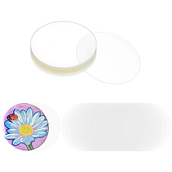 Прозрачный Пластиковая пленка, для броши делает, плоско-круглые, прозрачные, 35x0.1 мм