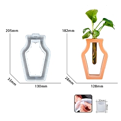 Белый Силиконовые формы для ваз своими руками, изготовление украшений, формы для литья смолы, для уф-смолы, эпоксидная смола, бутылка, белые, 205x125x32.5 мм
