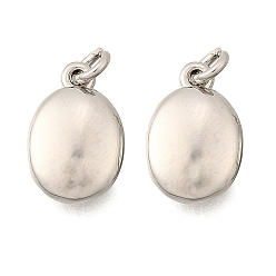 Oval Латунь прелести, стойки покрытие, прочное покрытие, без кадмия и без свинца, платина, с целью перехода в кольце, овальные, 11.5x7.5x2.5 мм, отверстие : 2 мм