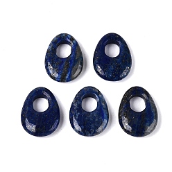 Ляпис-Лазурь Природный лазурит подвески, слезинки, 24.5~25x18~18.5x5.5~6.5 мм, отверстие : 8.5~9.5x7~7.5 мм