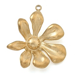 Цветок 304 подвески из нержавеющей стали, реальный 14 k позолоченный, цветок, 24x21.5x4.5 мм, отверстие : 1.5 мм