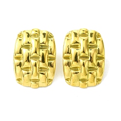 Oval 304 Stainless Steel Stud Earrings for Women, Oval, 29x20.5mm