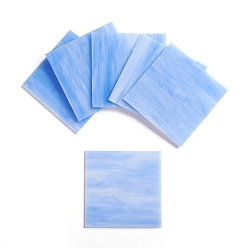 Васильковый Различные стеклянные листы, большой собор стеклянная мозаика, для поделок, васильковый, 100.5x100.5x2.5 мм