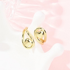 Золотой Латунные манжеты с открытыми кольцами, сердце, без кадмия и без свинца, стойки покрытие, долговечный, золотые, 20.5 мм, размер США 6 (16.5 мм)