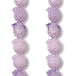 Shell Shape Нити синтетических бусин, окрашенных в коралловый цвет, слива, формы раковины, 11x11x7 мм, отверстие : 1 мм, около 30 шт / нитка, 12.99'' (33 см)