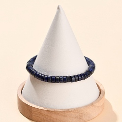 Ляпис-Лазурь Природные лазурит бисером растянуть браслеты, плоско-круглые, бусины : 6x3 мм, внутренний диаметр: 2-1/8 дюйм (5.4 см)