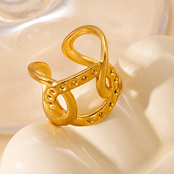 Золотой 201 манжетные кольца из нержавеющей стали с овальными звеньями, золотые, внутренний диаметр: 19 мм