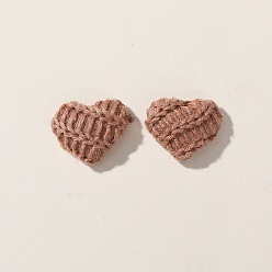 Верблюжий Кабошоны из шерсти и железа, сердце, платина, верблюжие, 22x18 мм