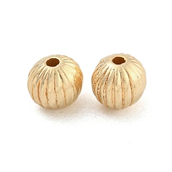 Doré  Perles intercalaires en plastique ccb, rond ondulé, or, 6mm, Trou: 1.4mm
