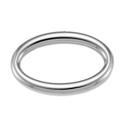 Platinum Storage Frame Metal Portable, Handing, Oval, Platinum, 10.9x6.8x0.7cm, Inner Diameter: 4.35x8.85cm