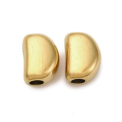 Настоящее золото 18K 304 из нержавеющей стали бусы, ионное покрытие (ip), боб, реальный 18 k позолоченный, 8.5x6x4.5 мм, отверстие : 2 мм