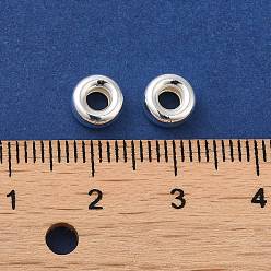 Silver 925 Sterling Silver Spacer Beads, Rondelle, Silver, 6x3.5mm, Hole: 3mm
