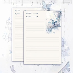 Аква Блокнот с рисунком бабочки, наклейки с наклейками, для офисного школьного чтения, вода, 250x176 мм