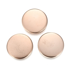 Rose Gold 304 Stainless Steel Plain Edge Bezel Cups, Cabochon Settings, Flat Round, Rose Gold, Tray: 16mm, 17.5x2mm