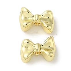 Golden Rack Plating Alloy Beads, Cadmium Free & Nickel Free & Lead Free, Bowknot, Golden, 7x10x4.5mm, Hole: 1.5mm