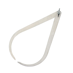 Нержавеющая Сталь Цвет Профессиональный штангенциркуль из нержавеющей стали с изогнутыми ножками, глиняная скульптура керамика мерные гончарные инструменты, цвет нержавеющей стали, 28.5 см