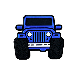 Королевский синий Автомобильные пищевые экологически чистые силиконовые фокусные бусины, королевский синий, 25.5x29 мм