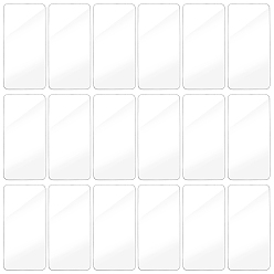 Clear 24Pcs Transparent PVC Sheet, Rectangle, with 1Pc Corrugated Paper Mailer Box, Clear, 108x50x1mm
