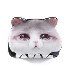 Белый Дым Заколки для волос из ПВХ в форме кошачьих когтей, аксессуары для волос для женщин и девочек, серый, 32x51x33 мм