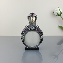 Черный Цвет Металла 60мл металлические флаконы-распылители, распылитель мелкого тумана, многоразовая бутылка, металлический черный , 7.5x3.4x12.2 см, емкость: 60 мл (2.03 жидких унций)