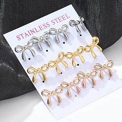 (52) Непрозрачная лаванда 304 из нержавеющей стали серьги, бантом, разноцветные, 12.5x16 мм