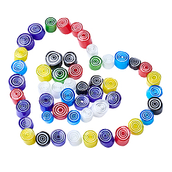 (52) Непрозрачная лаванда Стеклянные бусины для микроволновой печи, без отверстия , diy креативный материал ручной работы, колонка с годичным кольцом, разноцветные, 9x8 мм , около 45 шт / мешок