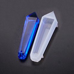 Белый Силиконовые формы для подвески своими руками, формы для литья смолы, для уф-смолы, изготовление изделий из эпоксидной смолы, белые, 74x21.5x14 мм, отверстие : 1.8 мм, внутренний диаметр: 53.5x14 мм