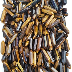 Тигровый глаз Натуральные целебные камни тигровый глаз, камень в форме пули с двойными концами, для балансировки рейки, 32x8 мм