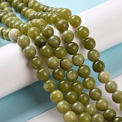 Chinese Jade Натуральные китайские бусины из южного нефрита, круглые, 8~8.5 мм, отверстие : 1 мм, около 45~47 шт / нитка, 15 дюйм